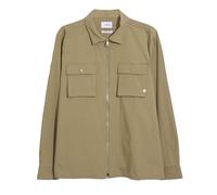 Farah Mens Lynden Full Zip Overshirt - Khaki Green - XS - Khaki Green