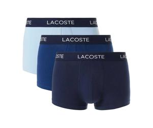 (XS, Light Blue/Blue/Navy) Lacoste Mens Cotton Stretch Boxer Shorts (Pack of 3)