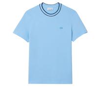 Lacoste Mens Pique Striped Neckline T-Shirt - Light Blue - XS - Light Blue