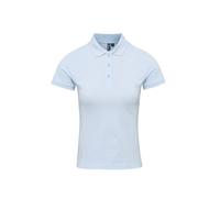 (XS, Light Blue) Premier Womens/Ladies Coolchecker Plus Piqu Polo With CoolPlus