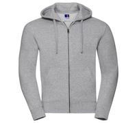 (XS, Light Oxford) Russell Mens Authentic Full Zip Hoodie