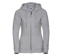 (XS, Light Oxford) Russell Womens/Ladies Authentic Full Zip Hoodie