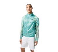 (XS, Mint) Lacoste Mens Crocodile Print Hooded Jacket