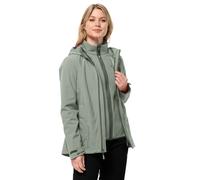 (XS, Mint Leaf) Jack Wolfskin Womens Moonrise 3 In 1 Waterproof Windproof Jacket