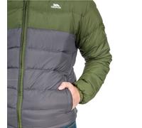 Trespass Mens Padded Jacket Oskar - Contrast Zip, Full Cuffs Elastication, Grown on Hood, Padded Quilted, Rounded Dip Back, 2 Pockets, Wind-Resistant, Water-Resistant