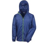 (XS, Navy/Lime) Result Mens Lightweight Packaway Jacket
