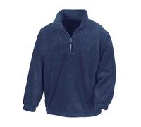(XS, Navy) Result Adults Unisex Polartherm Zip Neck Fleece