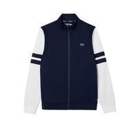 (XS, Navy/White) Lacoste Mens Interlock Full Zip Tennis Sweatshirt
