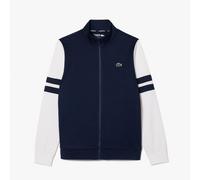Lacoste Mens Zip Interlock Stretch Track Jacket - Navy/White - XS - Navy/White