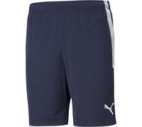 (XS, Peacoat/White) Puma Mens TeamLIGA Logo Training Football Shorts
