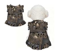 XS Pet Dog Breathable Steampunk Mechanical Gears Print Sleeveless T-Shirt