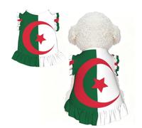 XS Pet Sleeveless Flag of Algeria Print T-Shirt Skirt Clothes