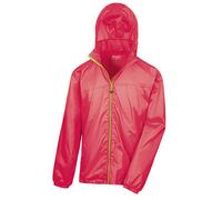 (XS, Raspberry/Lime) Result Mens Lightweight Packaway Jacket