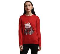 (XS, Red) Brave Soul Womens/Ladies Piggy Christmas Jumper