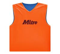 (XS-S, Orange/Royal Blue) Mitre Mens Pro Logo Reversible Training Bib