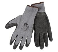 XS-Stock XS1907 12 Pairs of Builders Gardening DIY Latex Coated Work Gloves - Black, XL (Size 10)