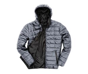 (XS UK, Frost Grey/Black) Result Core Mens Soft Padded Jacket
