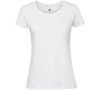 Fruit of the Loom Women's Fit Ringspun Premium T-Shirt in White | Size: XS Fruit Of The Loom White XS