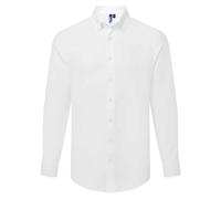 (XS, White) Premier Mens Supreme Oxford Long-Sleeved Formal Shirt
