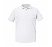 (XS, White) Russell Unisex Adult Authentic Eco Polo Shirt