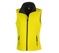 (XS, Yellow/Black) Result Womens/Ladies Softshell Body Warmer