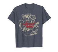 XS650 Special Motor Distressed Retro Design T-Shirt, Men, Heather Blue, X-Large