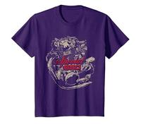XS650 Special Motor Distressed Retro Design T-Shirt, Youth, Purple, 4T