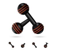 xsaaczm 1'' Ball/25mm Aluminum Alloy Triple Ball Mount Compatible with Ram Mounts B Size Double Socket Arm Any B-Size 1'' Brackets.Expandable for GPS Devices(Triple 25mm Aluminum Adapter)