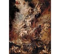 XSBPDPII Classic Painting Modern Artwork Wall Art Canvas Poster Fall of the Rebel Angels Peter Paul Rubens Poster Artwork for Office Decor 60x90cm