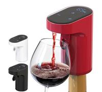 Xschischa Intelligent Decanter Red Plastic Wine Schnapps Liqueur Bottle Electric Drink Dispenser with Quantity Mode, USB Charging & Ventilation Function, 1200mAh Battery