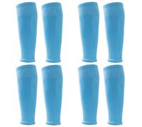 XSCQ 2/4/12 Pairs Pro Soccer Leg Sleeves Socks, Scrunch Leg Sleeve, Compression for Calf (One size for kids,Sky Blue-4Pairs)