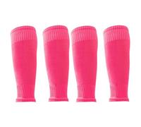XSCQ 2/4/12 Pairs Pro Soccer Leg Sleeves Socks, Scrunch Leg Sleeve, Compression for Calf (One size for kids,Pink-2Pairs)