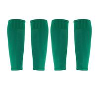 XSCQ 2/4/12 Pairs Pro Soccer Leg Sleeves Socks, Scrunch Leg Sleeve, Compression for Calf (One size for kids,Grass Green-2Pairs)