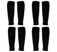 XSCQ 2/4/12 Pairs Pro Soccer Leg Sleeves Socks, Scrunch Leg Sleeve, Compression for Calf (One size for kids,Black-4Pairs)