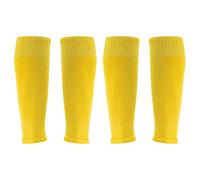 XSCQ 2/4/12 Pairs Pro Soccer Leg Sleeves Socks, Scrunch Leg Sleeve, Compression for Calf (One size for adults,Yellow-2Pairs)