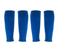 XSCQ 2/4/12 Pairs Pro Soccer Leg Sleeves Socks, Scrunch Leg Sleeve, Compression for Calf (One size for kids,Cobalt Blue-2Pairs)