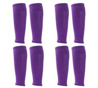XSCQ 2/4/12 Pairs Pro Soccer Leg Sleeves Socks, Scrunch Leg Sleeve, Compression for Calf (One size for adults,Purple-4Pairs)
