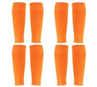 XSCQ 2/4/12 Pairs Pro Soccer Leg Sleeves Socks, Scrunch Leg Sleeve, Compression for Calf (One size for kids,Orange-4Pairs)