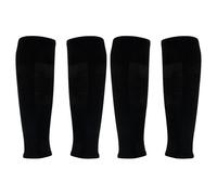 XSCQ 2/4/12 Pairs Pro Soccer Leg Sleeves Socks, Scrunch Leg Sleeve, Compression for Calf (One size for kids,Black-2Pairs)