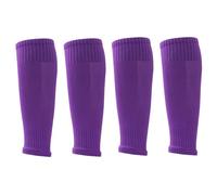 XSCQ 2/4/12 Pairs Pro Soccer Leg Sleeves Socks, Scrunch Leg Sleeve, Compression for Calf (One size for kids,Purple-2Pairs)