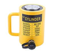 XSDAJSD 635cc Heavy Duty 50 Ton Hydraulic Cylinder Jack 100 mm/4" Stroke Single Acting Hydraulic Cylinder Jack Ram Low Height Hydraulic Lifting Cylinders