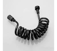 XSDSM ABS Spring Telescopic Shower Hose Kink Resistance Large Bore Shower Hose,Black