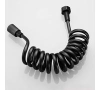 XSDSM ABS Spring Telescopic Shower Hose Kink Resistance Spiral Shower Tubes Toilet Hose,Black