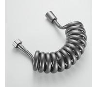 XSDSM ABS Spring Telescopic Shower Hose Kink Resistance Spiral Shower Tubes Toilet Hose,Gun Grey