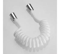 XSDSM ABS Spring Telescopic Shower Hose Kink Resistance Spiral Shower Tubes Toilet Hose,White