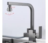 XSDSM Kitchen Faucet Multifunctional Faucet with Dishwasher Connector,Gun Grey