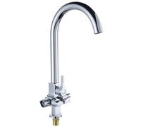 XSDSM Kitchen Sink Taps Multifunctional Faucet with Dishwasher Connector,Silver