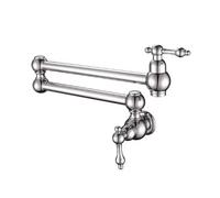 XSDSM Pot Filler Faucet Wall Mount Kitchen Faucet Antique Brass Kitchen Tap Cold Water Only,Silver
