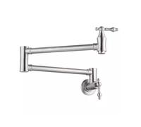 XSDSM Pot Filler Faucets Wall Mounted Frostproof Faucet Dragon Spout Antique Brass Cold Water Only,Brushed Color