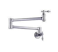 XSDSM Pot Filler Faucets Wall Mounted Frostproof Faucet Dragon Spout Antique Brass Cold Water Only,Chrome Plated